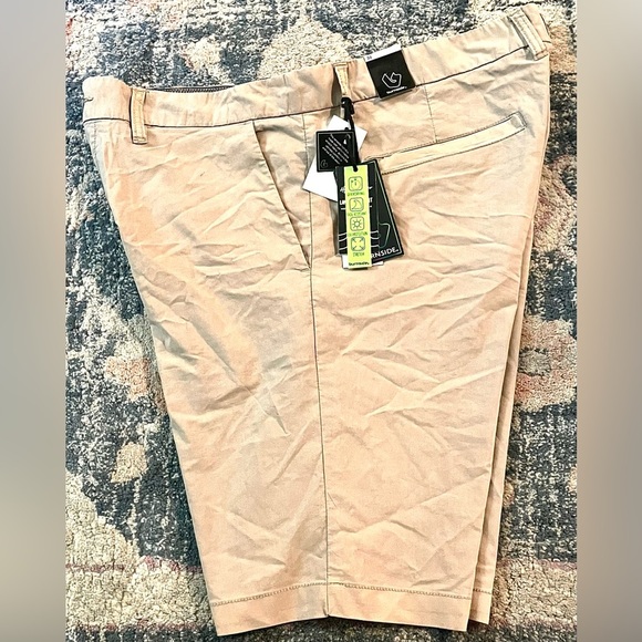 NWT Burnside Men’s Hybrid Walk Swim Shorts Size 36 Khaki - Picture 3 of 8